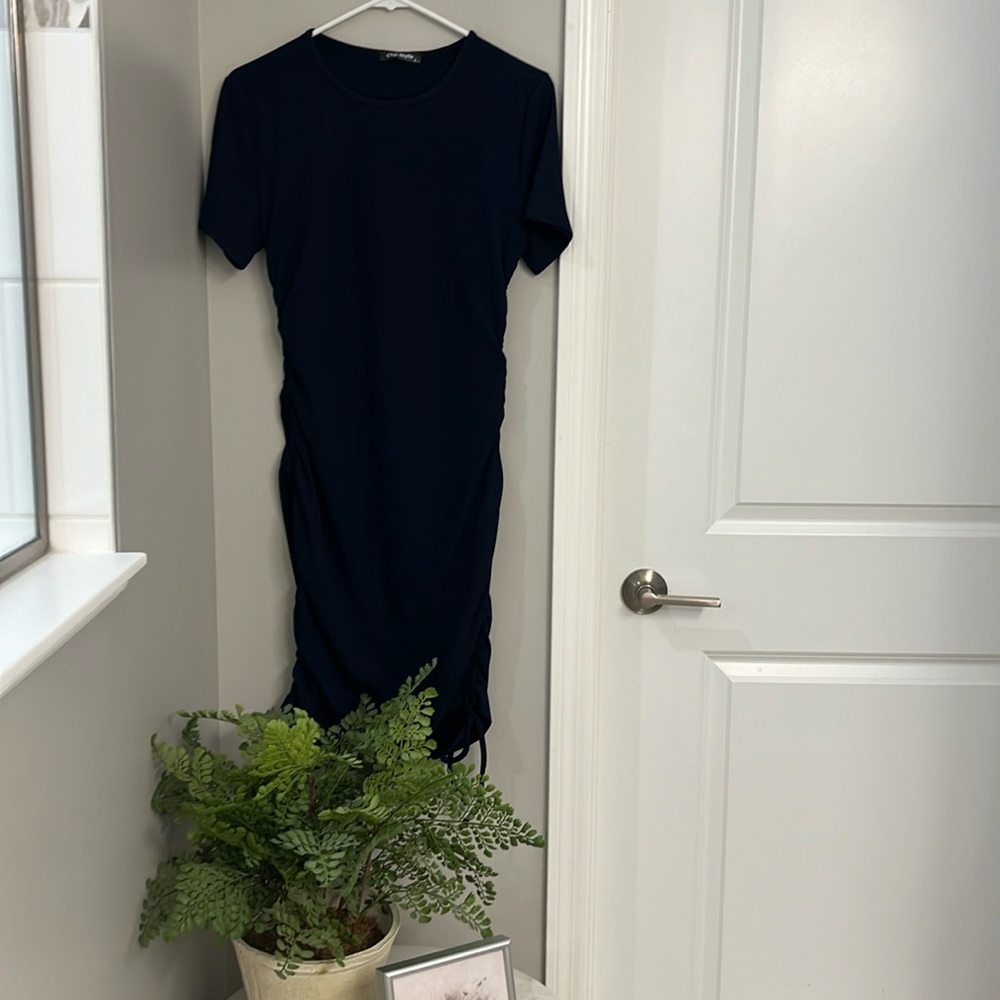 Nalanisa size small dress navy blue NWT